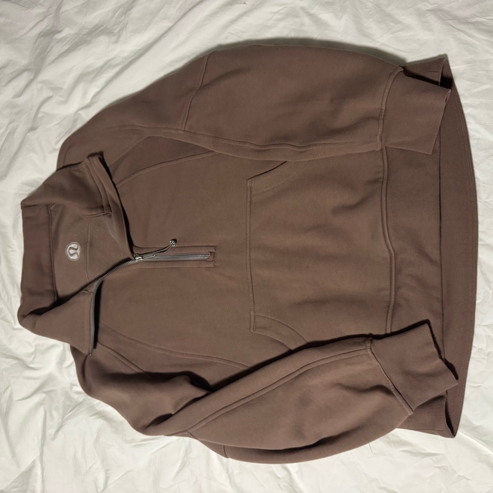 Lululemon Brown Quarter-Zip Scuba